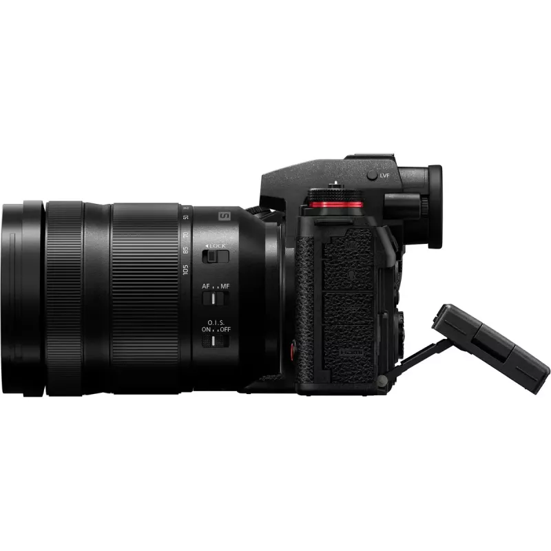 Peilitön kamera Panasonic Lumix DC-S1R II 24–105mm objektiivilla, 47,3MP täysikoko