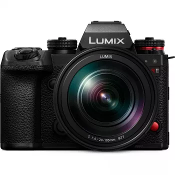 Peilitön kamera Panasonic Lumix DC-S1R II 24–105mm objektiivilla, 47,3MP täysikoko