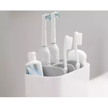 Joseph Joseph EasyStore Large vapaasti seisova hammasharjateline harmaa