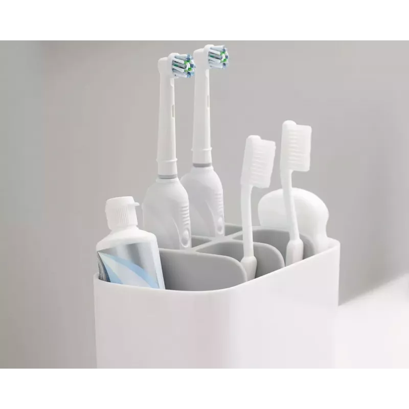 Joseph Joseph EasyStore Large vapaasti seisova hammasharjateline harmaa