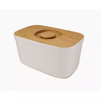 Joseph Joseph Bread Bin suorakaiteen muotoinen leipälaatikko valkoinen