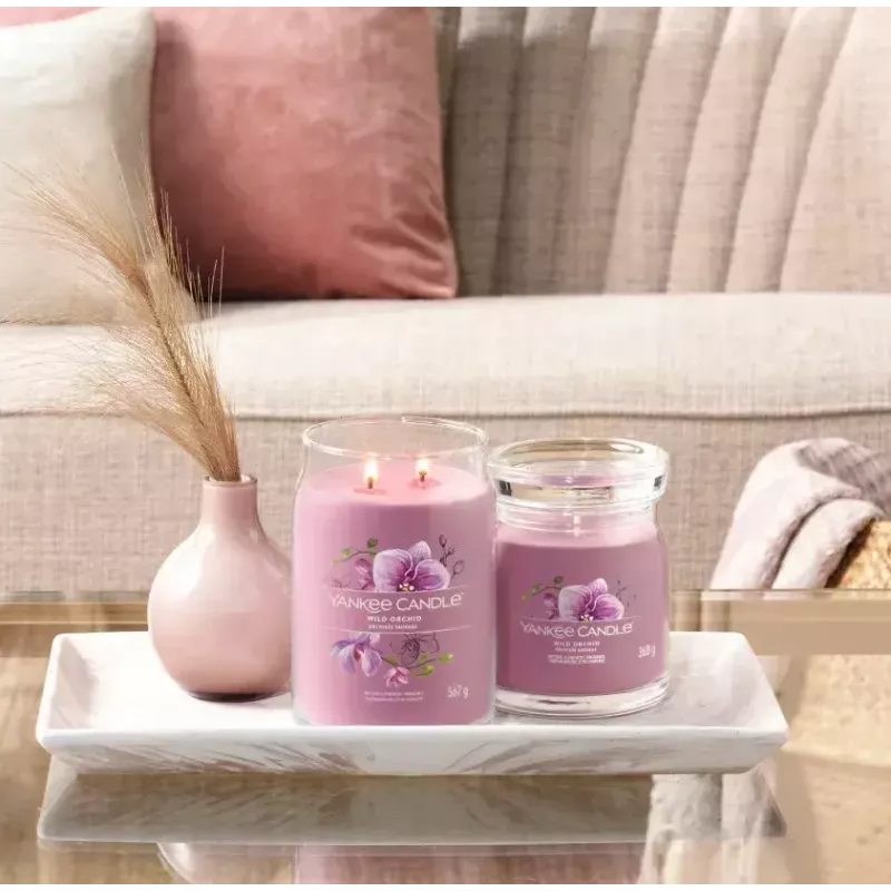 Tuoksukynttilä Yankee Candle Wild Orchid korkeus 157 mm leveys 93 mm