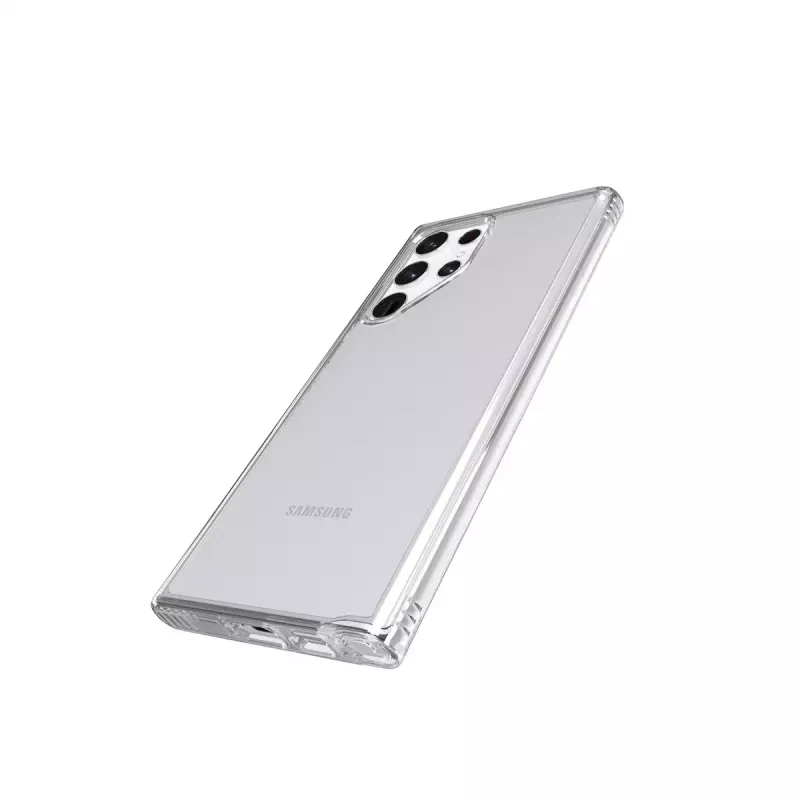 Tech21 Evo Clear puhelinkotelo läpinäkyvä Samsung Galaxy S22 Ultra 15,5 cm