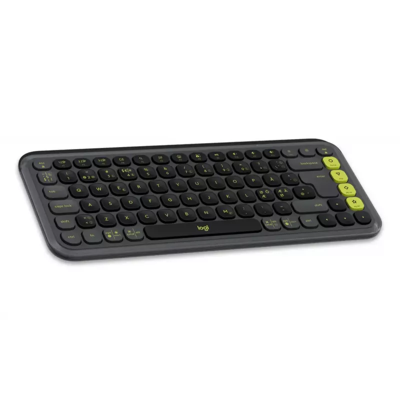 Näppäimistö-hiiri-yhdistelmä Logitech POP Icon QZERTY Bluetooth Mini grafiitti vihreä