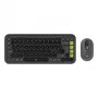Näppäimistö-hiiri-yhdistelmä Logitech POP Icon QZERTY Bluetooth Mini grafiitti vihreä