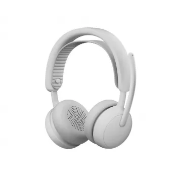Kuulokemikrofoni Logitech Zone Wireless 2 ES — johdollinen ja johdoton (Bluetooth), USB-C, korvan päälle, 1,5 m kaapeli, valkoinen, 212 g