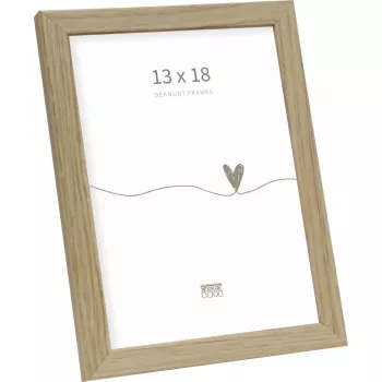 Valokuvakehys Deknudt S47CJ1 13x18 cm massiivitammi — puinen valokuvakehys pystykuville