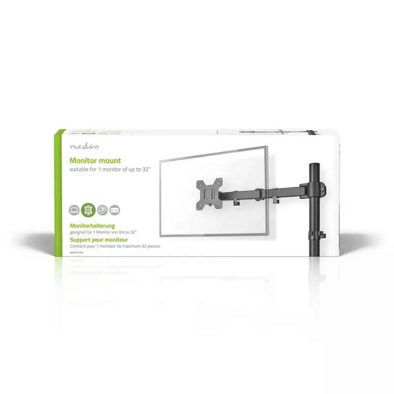 Monitoriteline Nedis MMSIS110BK 81,3 cm 32 tuumaa musta pöytä