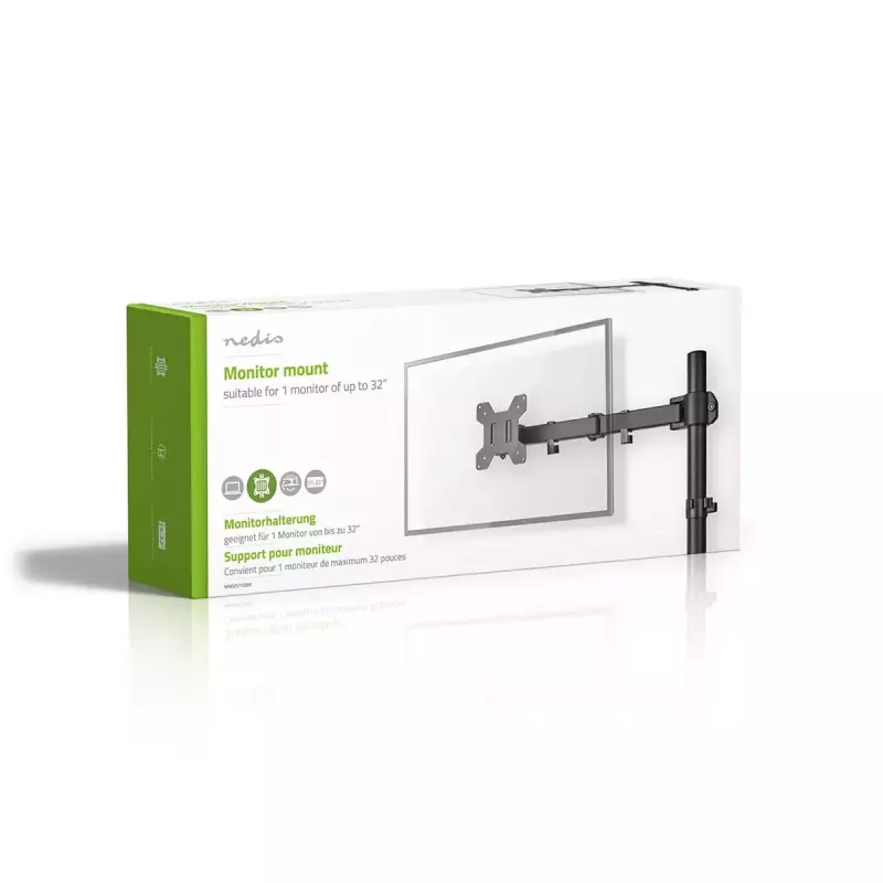 Monitoriteline Nedis MMSIS110BK 81,3 cm 32 tuumaa musta pöytä