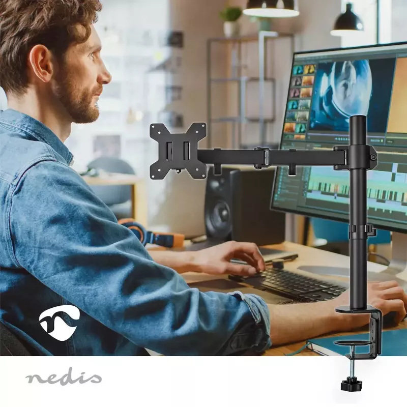 Monitoriteline Nedis MMSIS110BK 81,3 cm 32 tuumaa musta pöytä