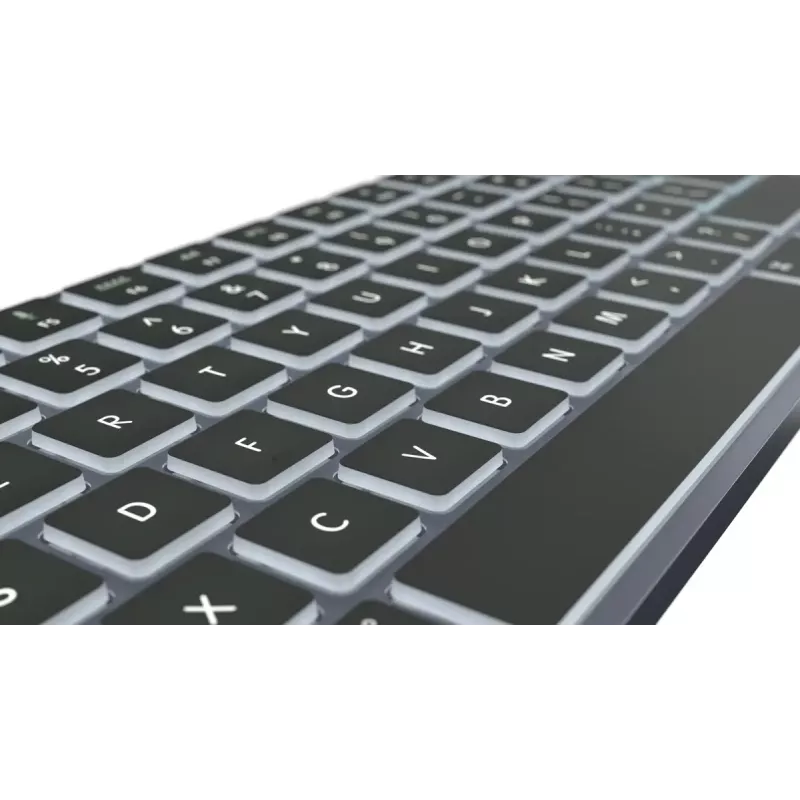 LogicKeyboard SKB-TM-UK täysikokoinen näppäimistö USB + Bluetooth, QWERTY UK English, Titanium