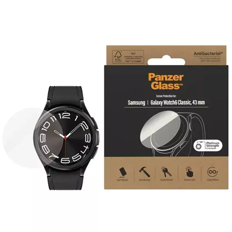 PanzerGlass näytönsuoja Samsung Galaxy Watch6 43mm AB – karkaistu lasi, malli 3685