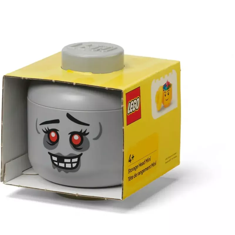 Mini-säilytyspää ”Zombie” room copenhagenilta – LEGO-yhteensopiva säilytyspää, harmaa