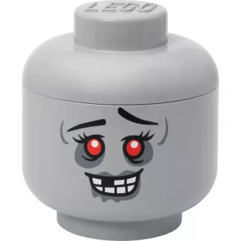 Storage Head Large by room copenhagen — LEGO-yhteensopiva säilytyslaatikko ”Zombie” (harmaa)