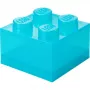 Storage Brick 4 Top Lid Glitter by room copenhagen — vaaleansininen/läpinäkyvä LEGO-tyylinen säilytyslaatikko