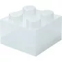 Storage Brick 4 Top Lid Glitter (läpinäkyvä) room copenhagenilta — LEGO-yhteensopiva säilytyslaatikko, 4 nuppia, läpinäkyvä glitter