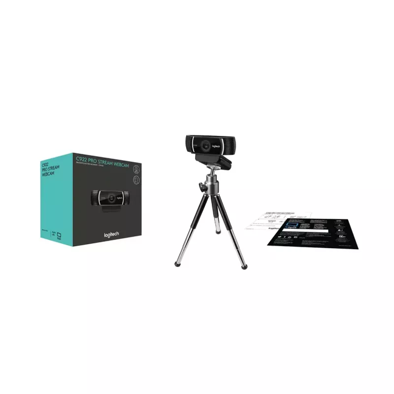 Logitech C922 Pro Stream -verkkokamera 1920 x 1080 pikseliä USB musta