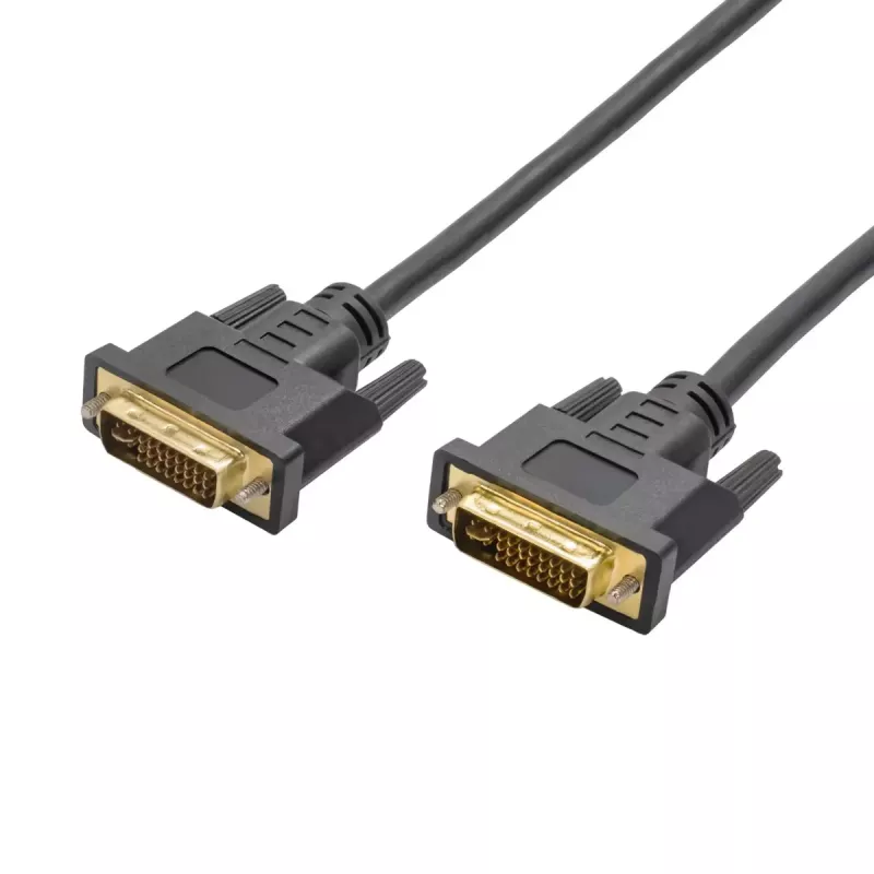 Akyga AK-AV-02 DVI-I Dual-Link-kaapeli, 24+5-pinninen, 1,8 m, musta