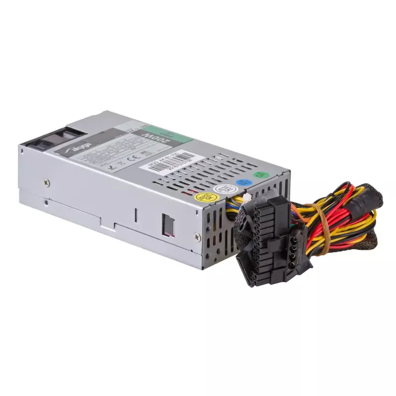 Akyga AK-I1-200 200 W Flex-ATX-virtalähde, passiivinen PFC, 40 mm tuuletin, harmaa
