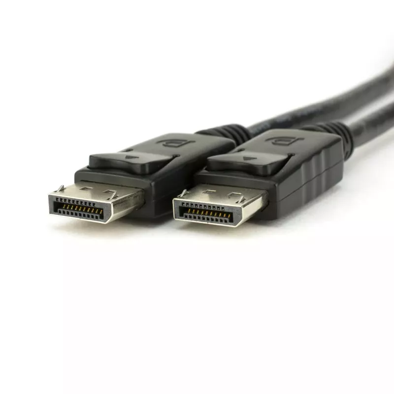 Akyga AK-AV-10 DisplayPort-kaapeli, uros/uros, kullatut liittimet, 1,8 m, musta
