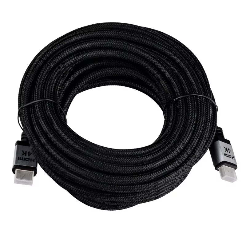 Akyga AK-HD-100P HDMI-2.0-kaapeli, punottu, PRO-sarja, 10 m, musta