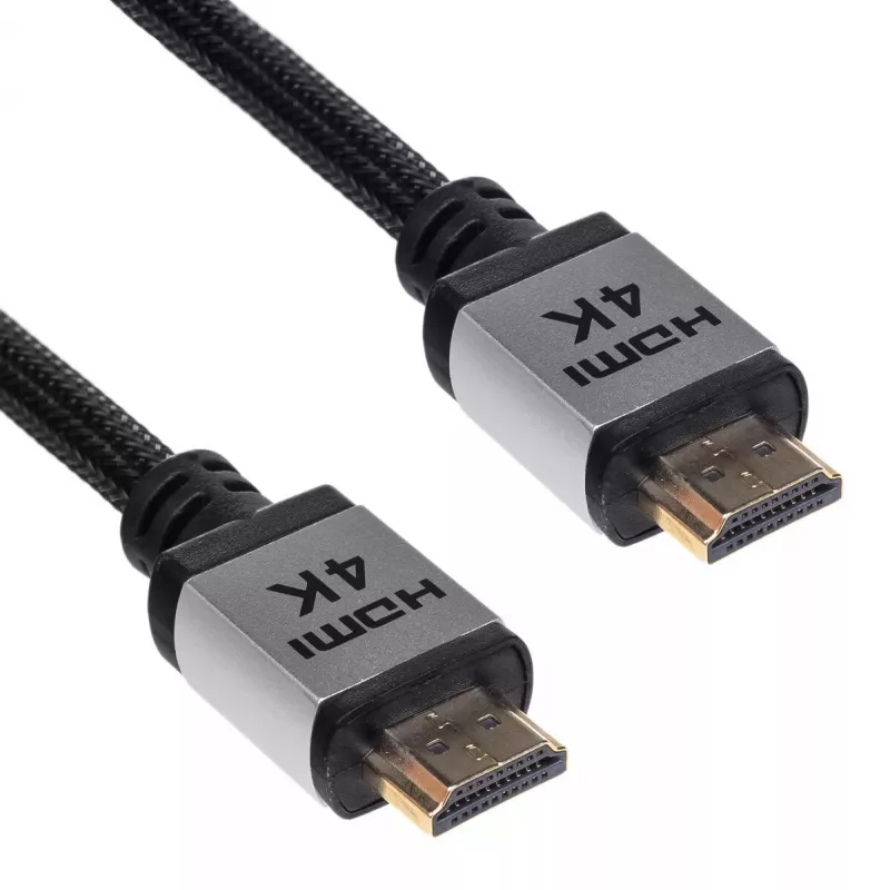 Akyga AK-HD-100P HDMI-2.0-kaapeli, punottu, PRO-sarja, 10 m, musta