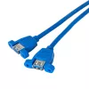 Akyga AK-CA-62 sisäinen USB-3.0-sovitinkaapeli, 19-pin header - 2 x USB-A naaras, 0,65 m