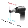 Akyga AK-ND-73 virtalähde Zebra-tulostimiin, 100 W, 24 V, 4,17 A, 6,3 x 3,0 mm kulmaliitin