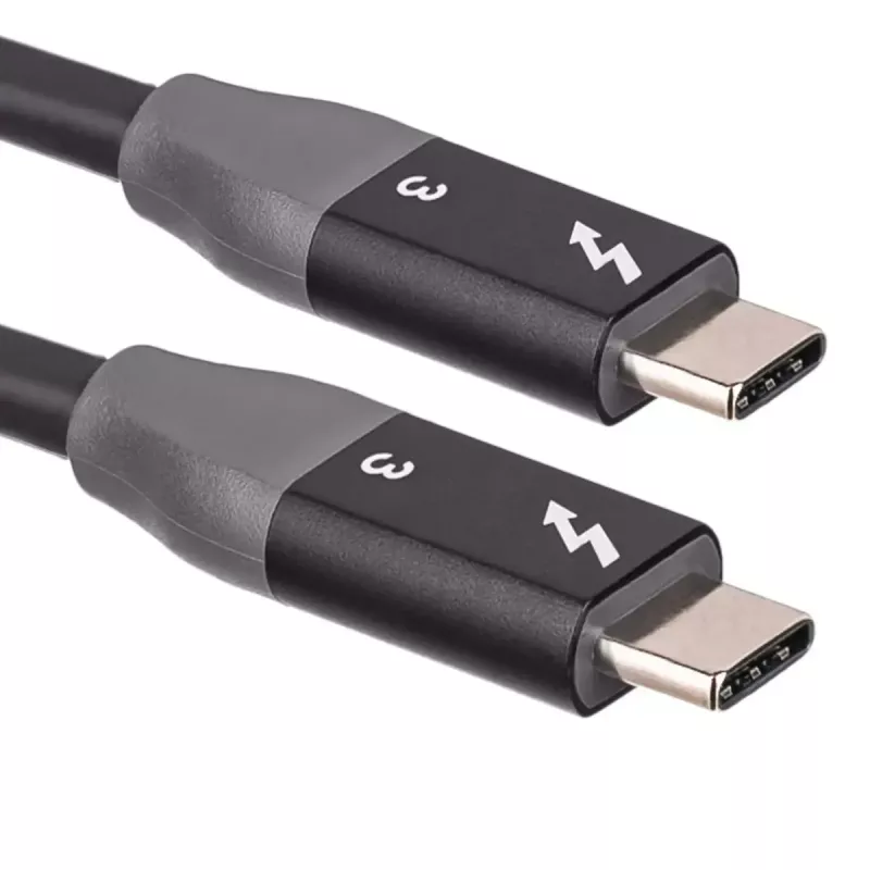 Akyga AK-USB-34 USB-C - USB-C Thunderbolt-3-kaapeli, 40 Gbit/s, 100 W, 1,5 m, musta