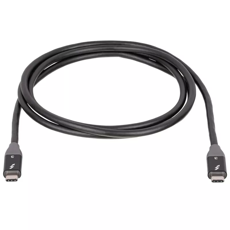 Akyga AK-USB-34 USB-C - USB-C Thunderbolt-3-kaapeli, 40 Gbit/s, 100 W, 1,5 m, musta