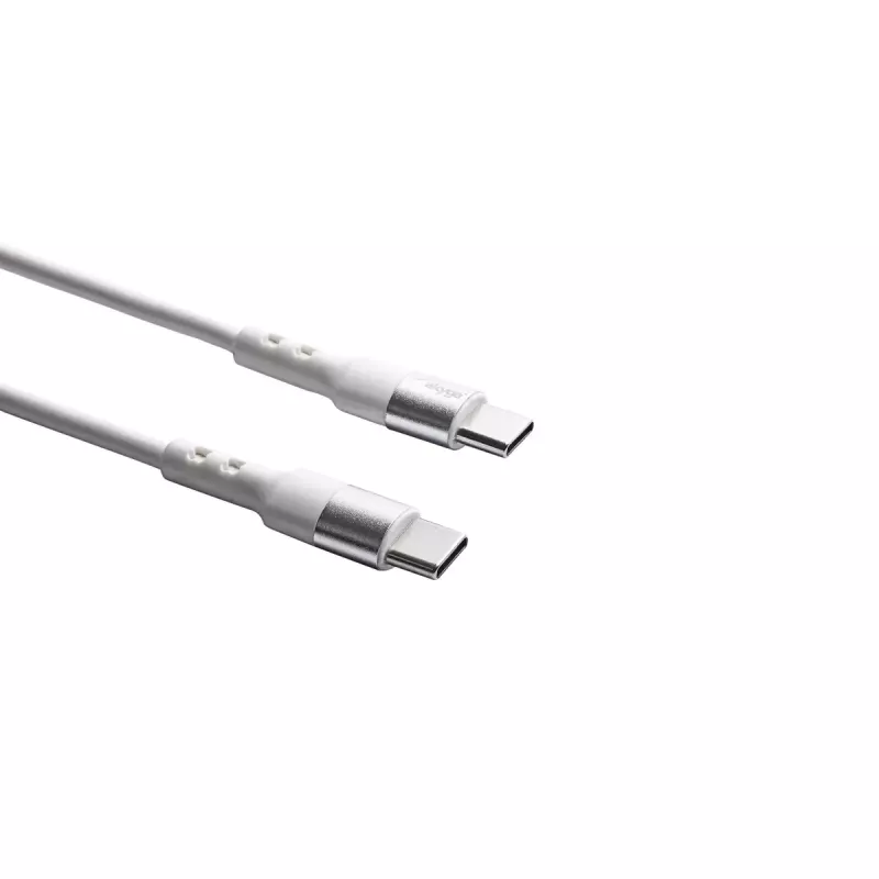 Akyga AK-USB-41 USB-C - USB-C kaapeli, USB 2.0, 60 W, 1,8 m, valkoinen