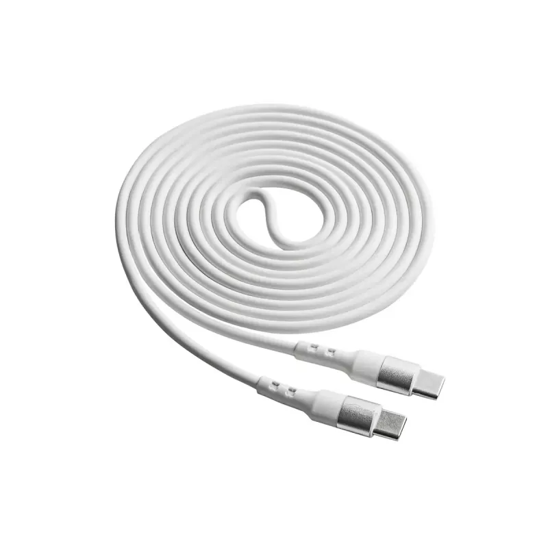 Akyga AK-USB-41 USB-C - USB-C kaapeli, USB 2.0, 60 W, 1,8 m, valkoinen