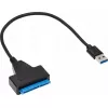 Akyga AK-CA-86 SATA–USB-A 3.0 -adapterikaapeli 2,5 tuuman asemille, 0,3 m, musta