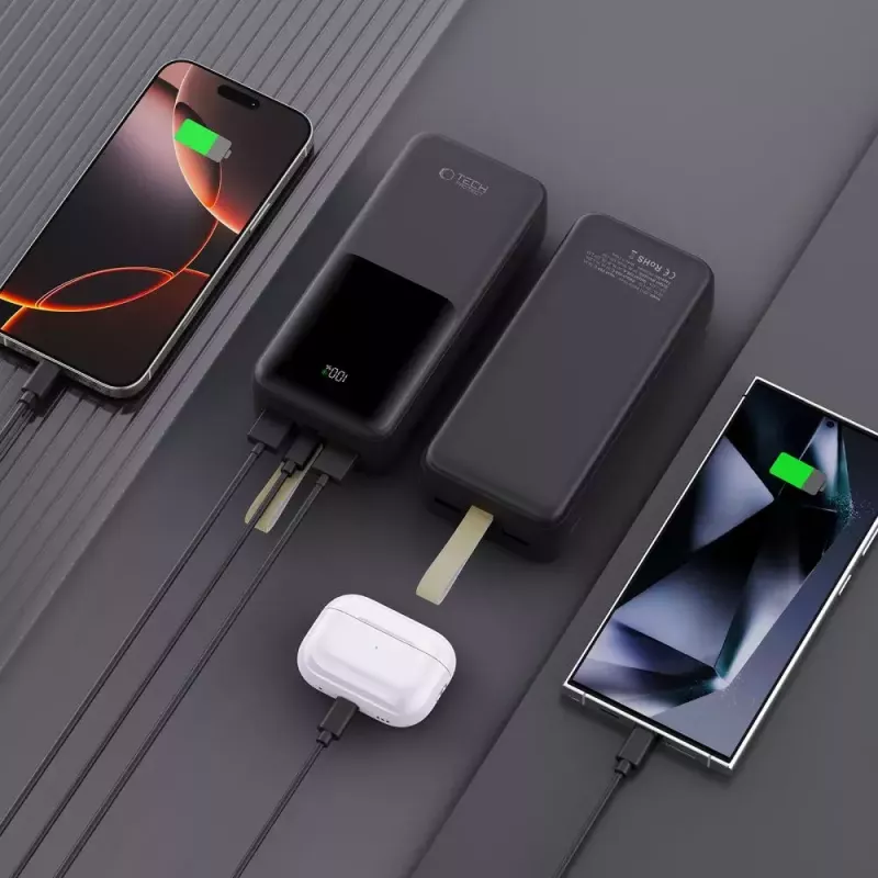 Kannettava varavirtalähde TECH-PROTECT PB03 30000mAh