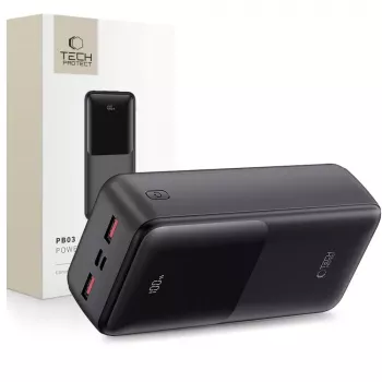 Kannettava varavirtalähde TECH-PROTECT PB03 30000mAh