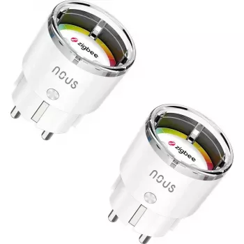 Älypistoke Nous A1Z 15A ZigBee 2 kpl:n pakkaus – älykäs pistorasia-adapteri, 15 A