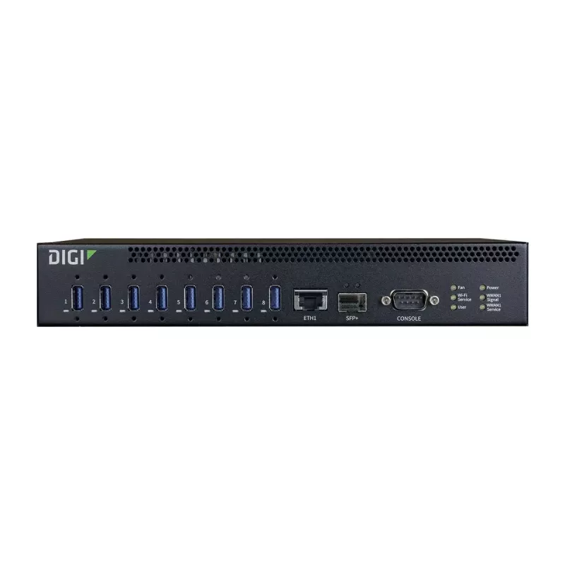 USB-keskitin Digi AW08-G300 USB 3.2 Gen 1 10000 Mbit/s musta