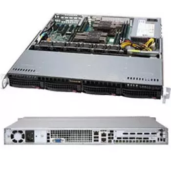 Supermicro SuperChassis 813MF2TQC-505CB 1U palvelinkotelo, 500 W virtalähde, musta