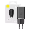 Baseus seinälaturi GaN5 40 W, 2x USB-C (musta)
