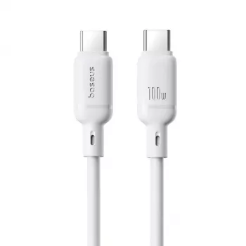 USB-C–USB-C-kaapeli Baseus Rychlonabíjecí Silky 1 m 100 W valkoinen