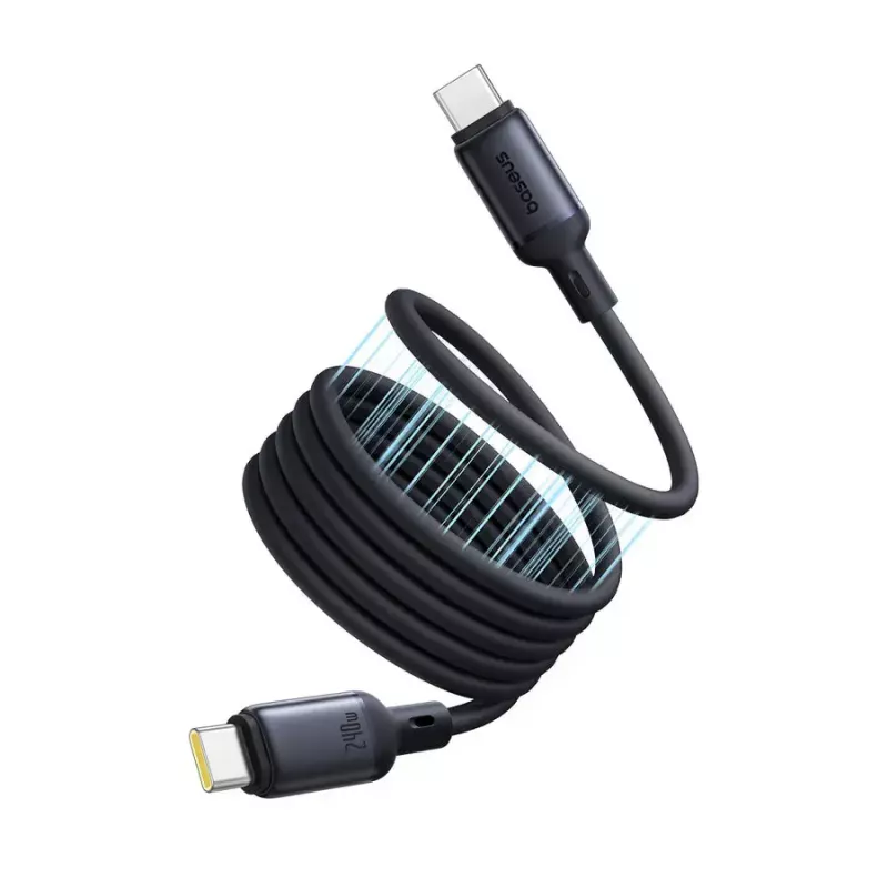 USB-C–USB-C-kaapeli Baseus PicoGo 1 m, musta, tiedonsiirto jopa 0,48 Gbit/s