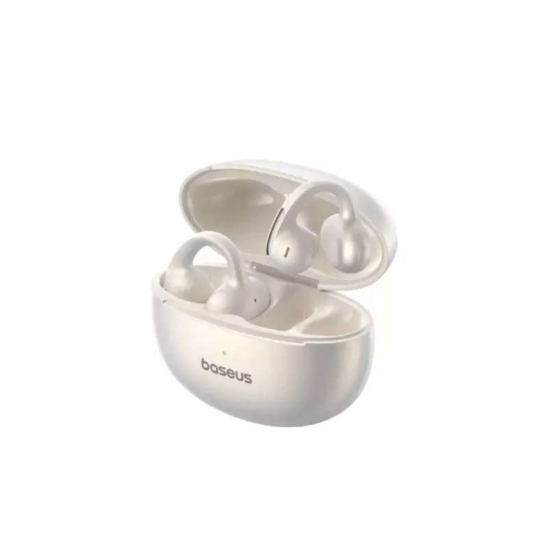 TWS Open-Ear -kuulokkeet Baseus BOWIE MC1 – valkoinen, Open-Ear-muotoilu, langaton