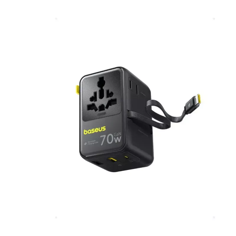 Laturi Baseus EnerCore CG11 — Indoo-AC-pikalaturi, 2x USB‑C, 1 m kaapeli, musta