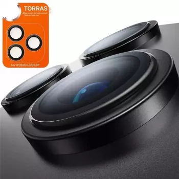 TORRAS LensGuard kameraobjektiivin suojus iPhone 17 Pro Max:lle, musta