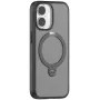 Puhelinkotelo Torras Spin Series iPhone 17:lle — musta, ohut kevyt suojakotelo