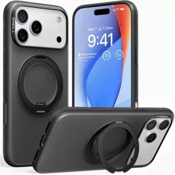 Suojaava Fitness Series kotelo Torrasilta iPhone 17 Pro Max:lle – musta, malli X00FX2432