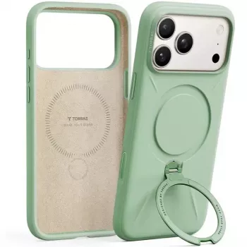Suojakotelo Torras Spin Softune Series iPhone 17 Pro:lle, vihreä