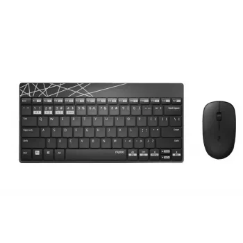 Näppäimistö-hiiri-sarja Rapoo 8000M Universal Bluetooth QWERTZ Deutsch musta