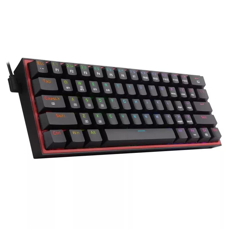 Näppäimistö REDRAGON FIZZ PRO K616-RGB B Gaming USB RF Wireless Bluetooth QWERTY musta punainen
