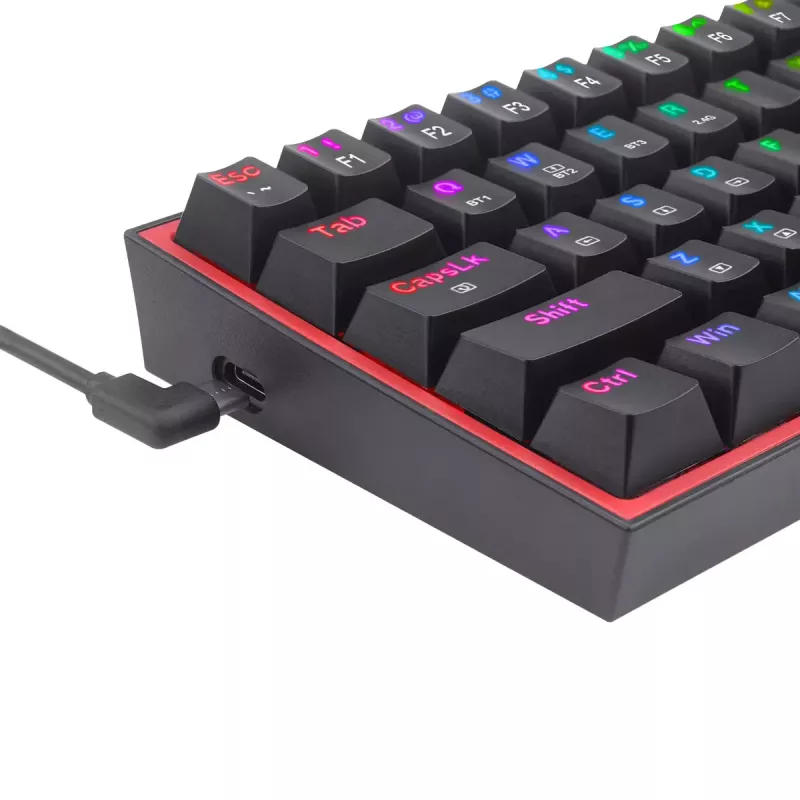 Näppäimistö REDRAGON FIZZ PRO K616-RGB B Gaming USB RF Wireless Bluetooth QWERTY musta punainen